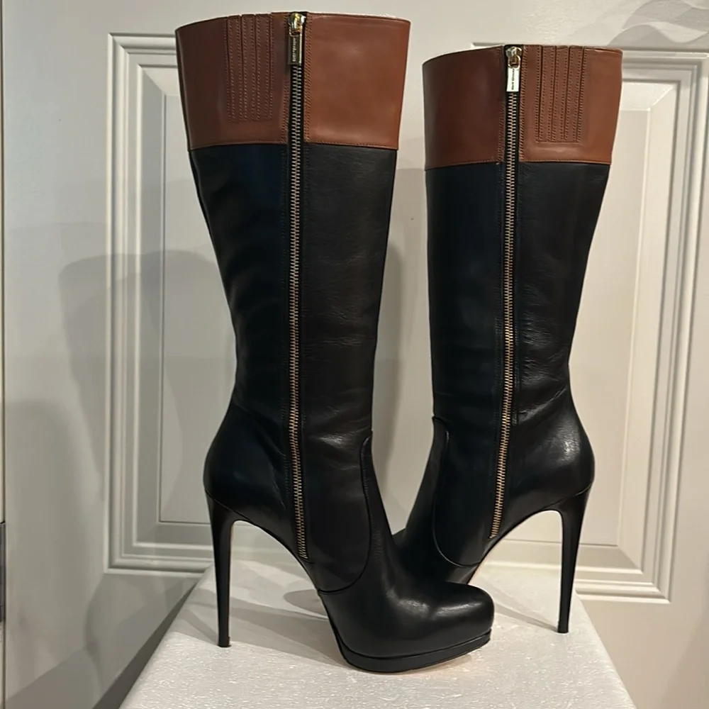 MICHAEL Michael Kors Hayley Boot (Black/Luggage